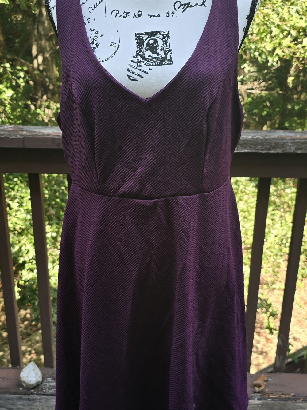 torrid Plum V-Neck Sleeveless A-Line Midi Dress